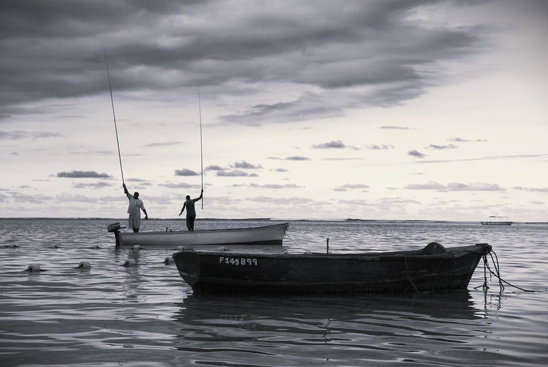 Canoeing in the sea