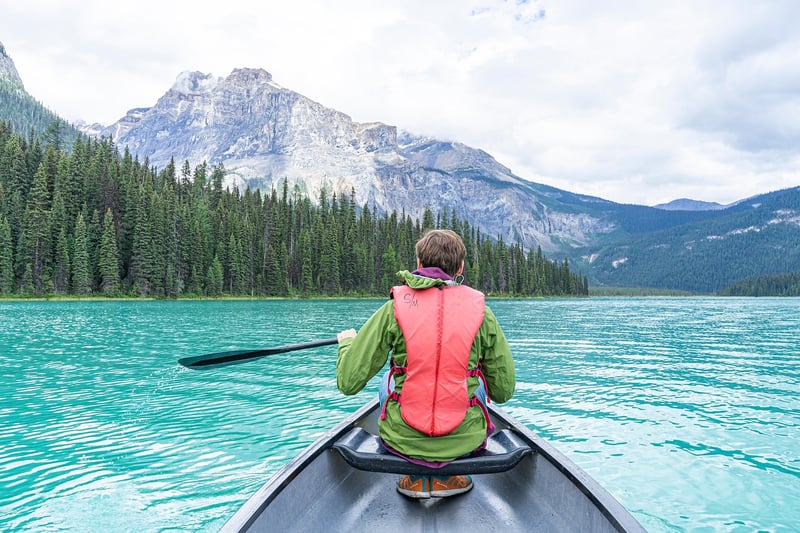 Kayaking in the sea